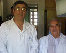 Zahnarzt und Dr. Grazhdanov, Poliklinik im AIDS-Zentrum